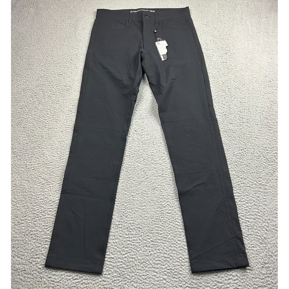 New Western Rise Pants Men's 30x32 Black Evolution Chino Performance Nylon